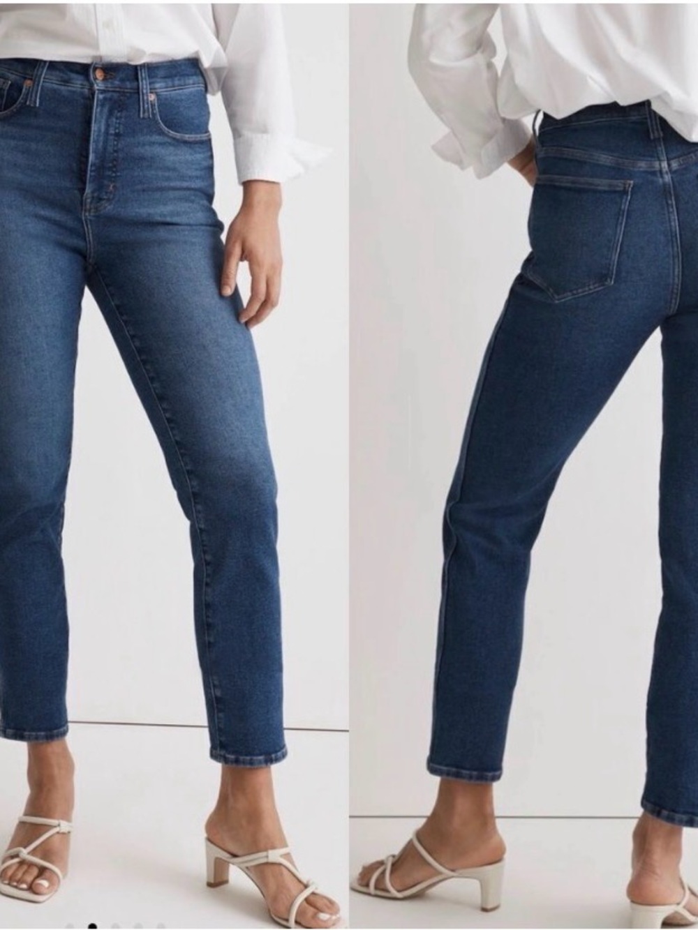 Madewell High-Rise Stovepipe Straight Jeans - Blue